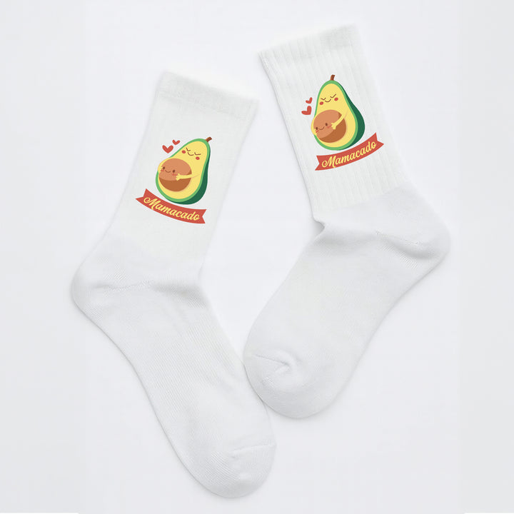 Socken „Mamacado“ – Lustige Avocado-Socken für Mamas | Cute Fun Socks aus Bio-Baumwolle | Geschenkidee für Mütter