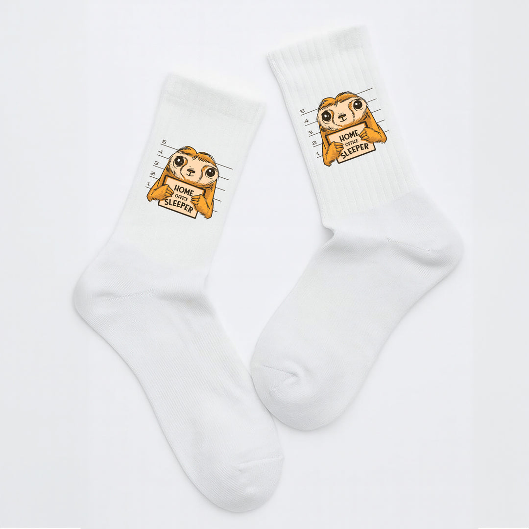 Socken „Homeoffice Sleeper“ – Lustige Spruchsocken | Fun & Chill Socks für Bürohelden daheim | Made in Europe