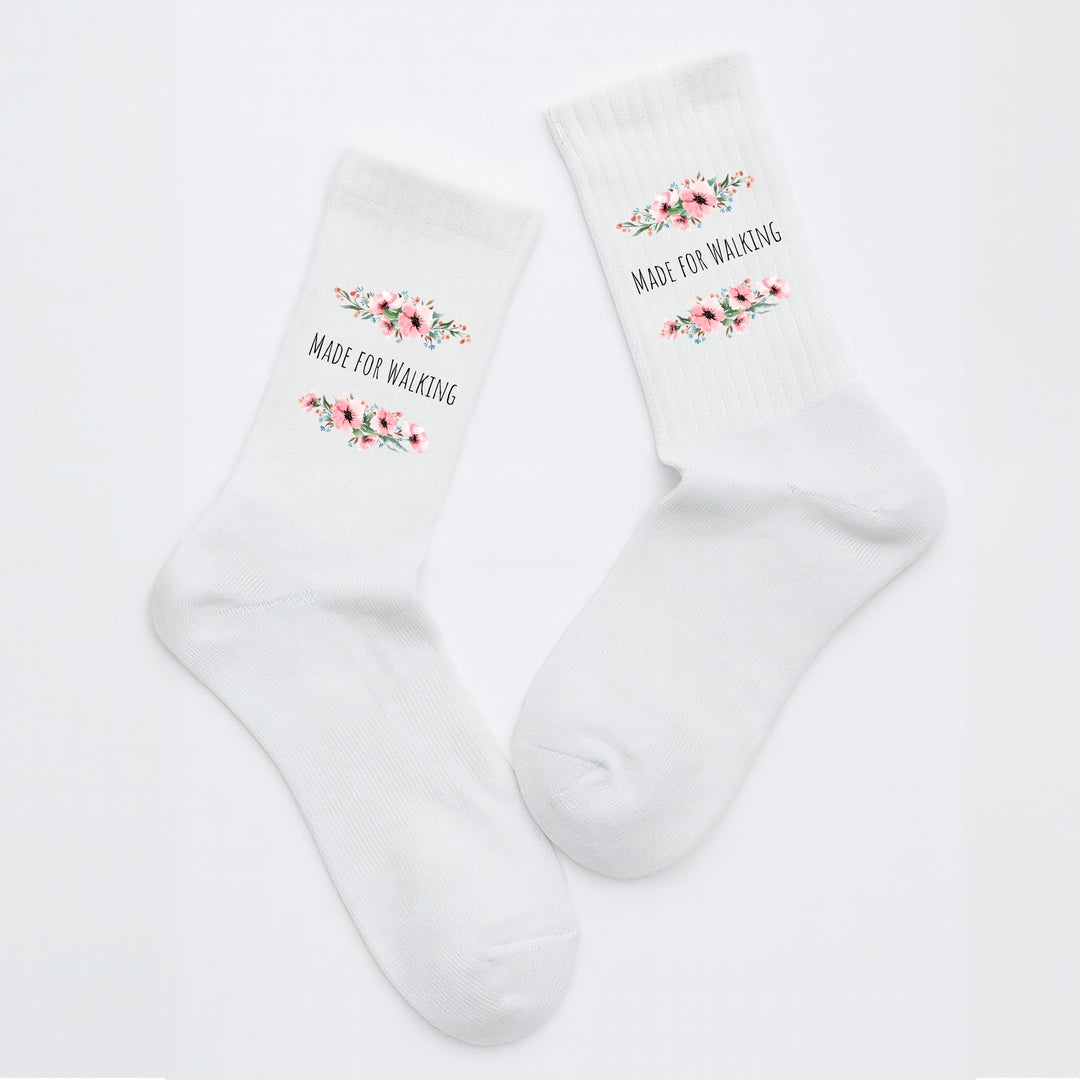 Socken „Made for Walking“ – Stylische Motivsocken | Lustige & bequeme Fun Socks aus Bio-Baumwolle | Made in Europe