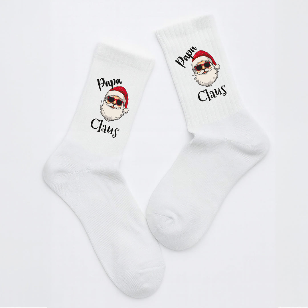 Socken „Papa Claus“ – Lustige Weihnachtssocken für Männer | Christmas Fun Socks | Geschenkidee für Papas | Made in Europe