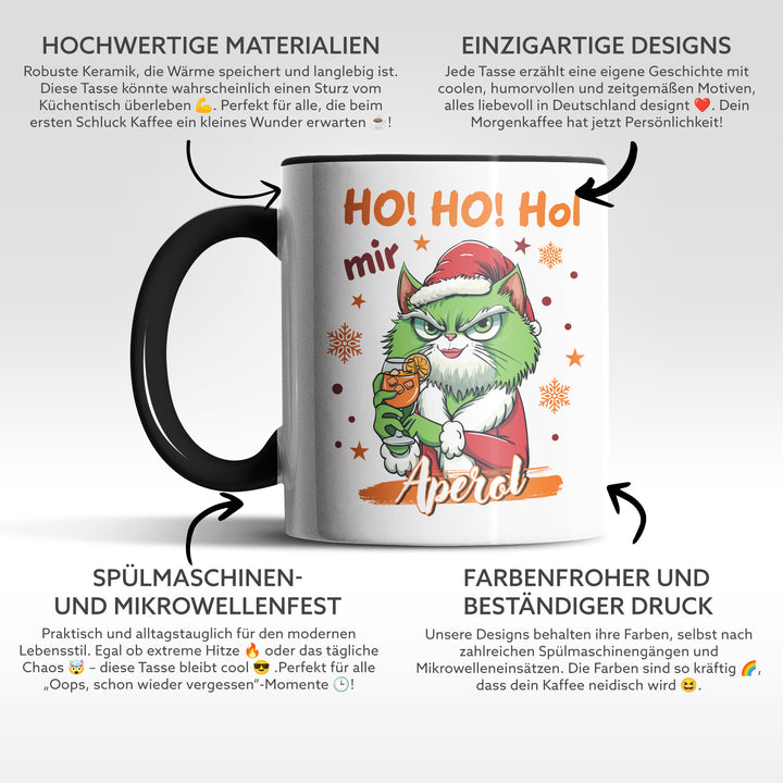 Ho Ho Ho mir Aperol Tasse – Lustige Weihnachts-Tasse für Aperol-Fans | PEPAM Geschenke