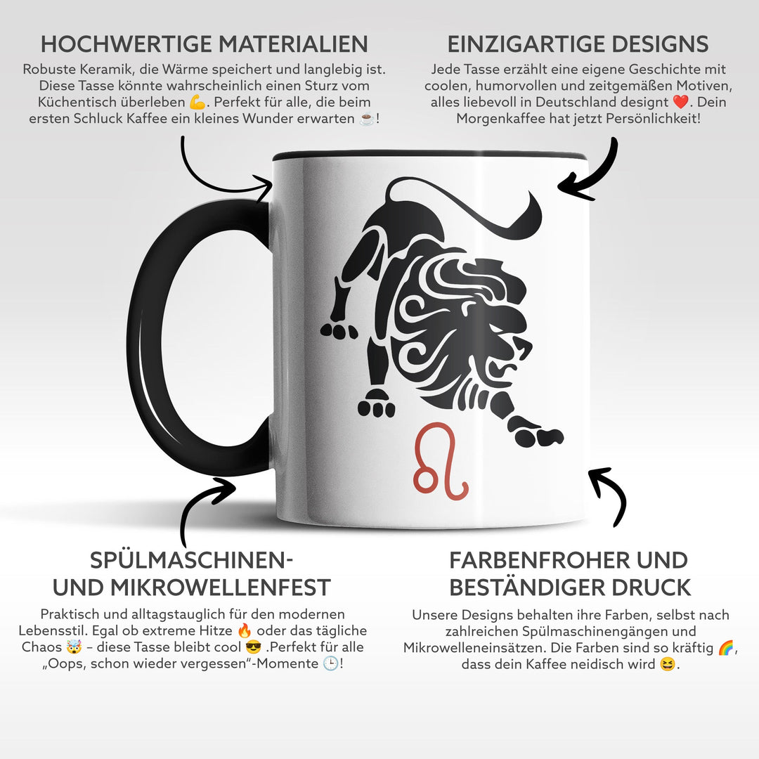 Tasse "Löwe-Sternzeichen" – Majestätische Sternzeichen-Tasse für echte Löwen