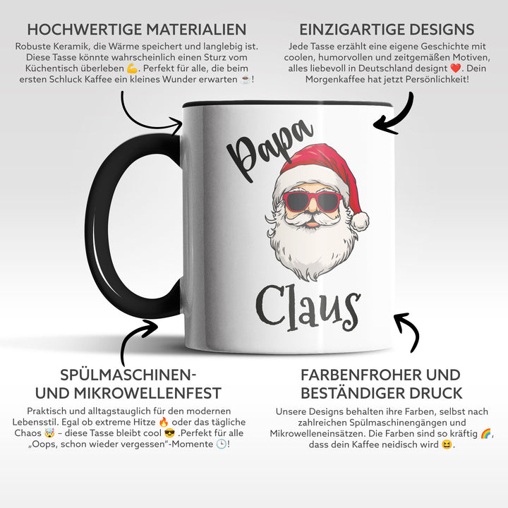 Papa Claus Tasse – Lustige Weihnachts-Tasse für Väter & Familien | PEPAM Geschenke