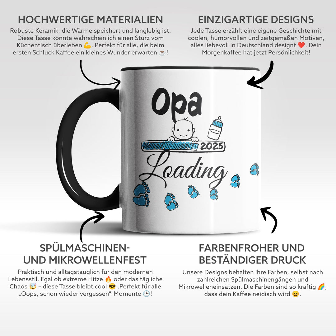 Lustige Tasse "Opa Loading" – Charmantes Geschenk für zukünftige Großväter