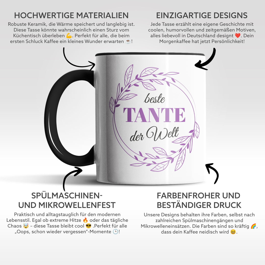 Tasse "Beste Tante der Welt" – Charmantes Geschenk für Tanten