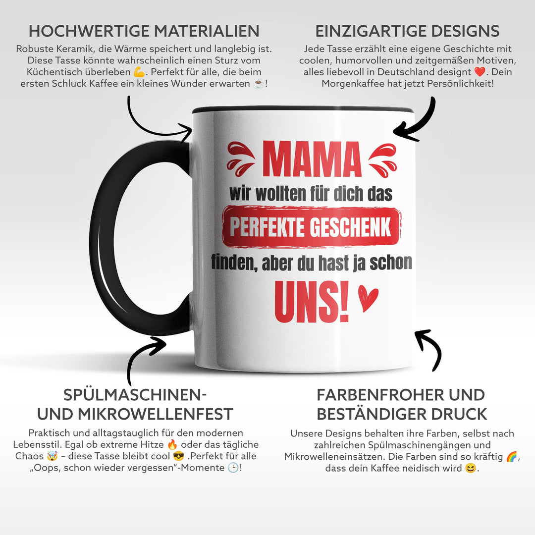 Lustige Tasse "Mama, das perfekte Geschenk" – Charmantes Geschenk für Mütter