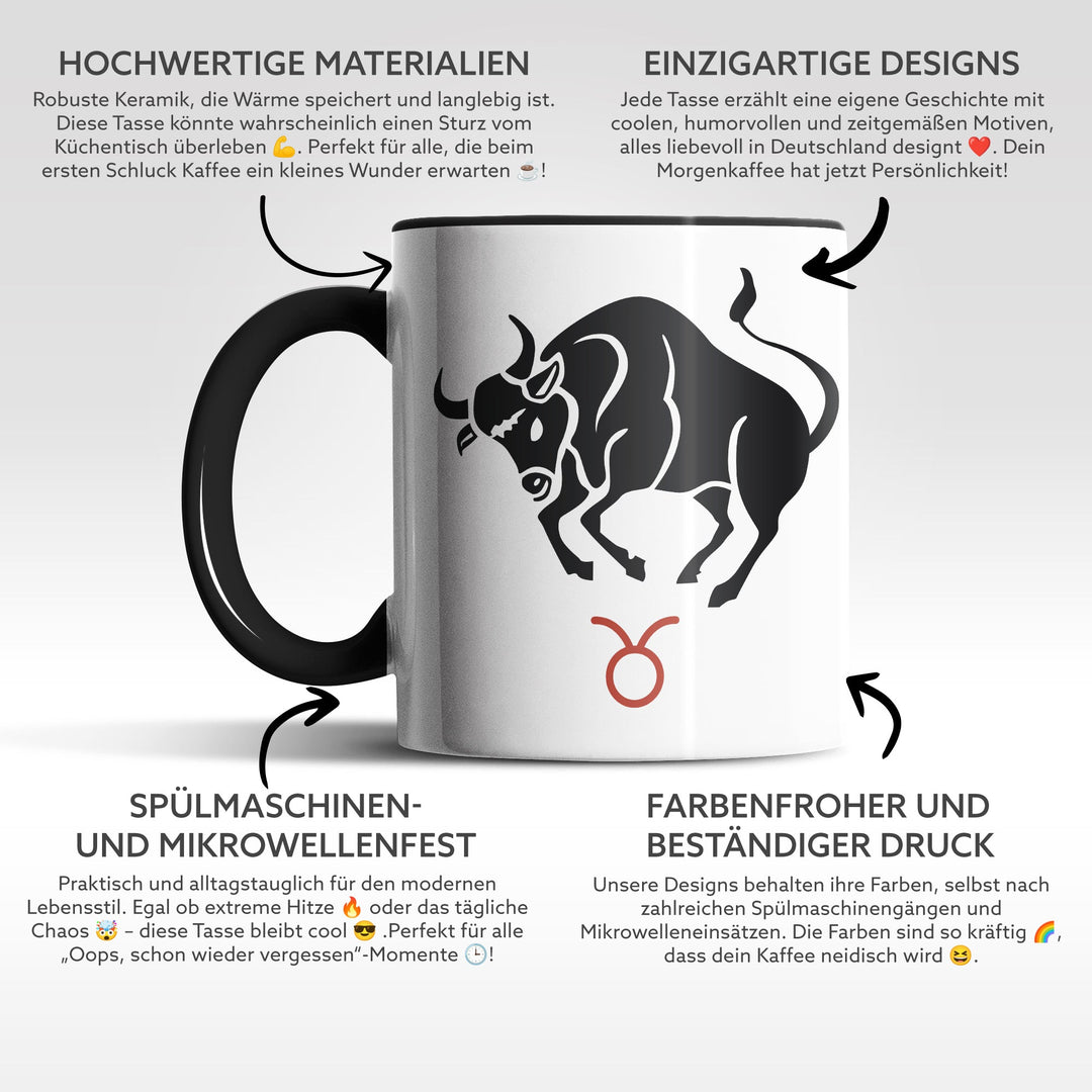 Tasse "Stier-Sternzeichen" – Elegante Sternzeichen-Tasse für echte Stiere