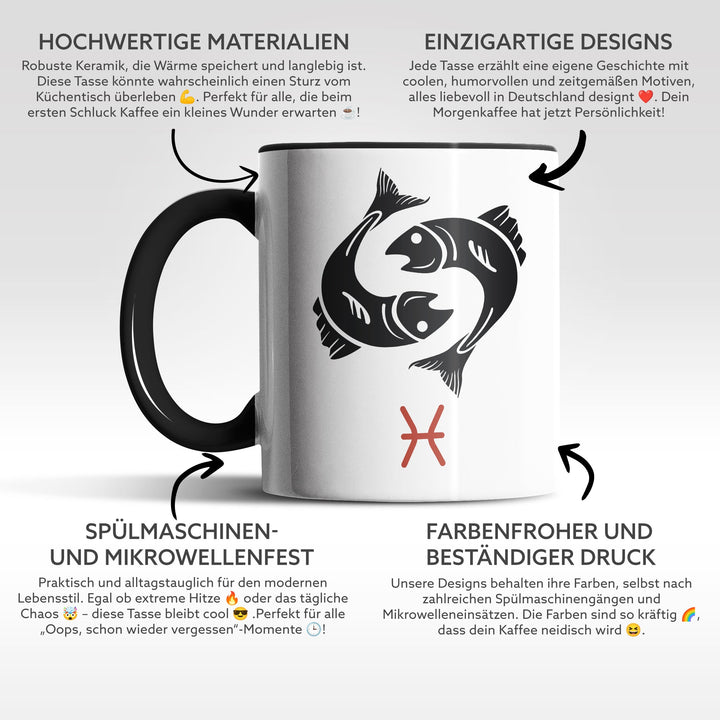 Tasse "Fisch-Sternzeichen" – Mystische Sternzeichen-Tasse für echte Fische