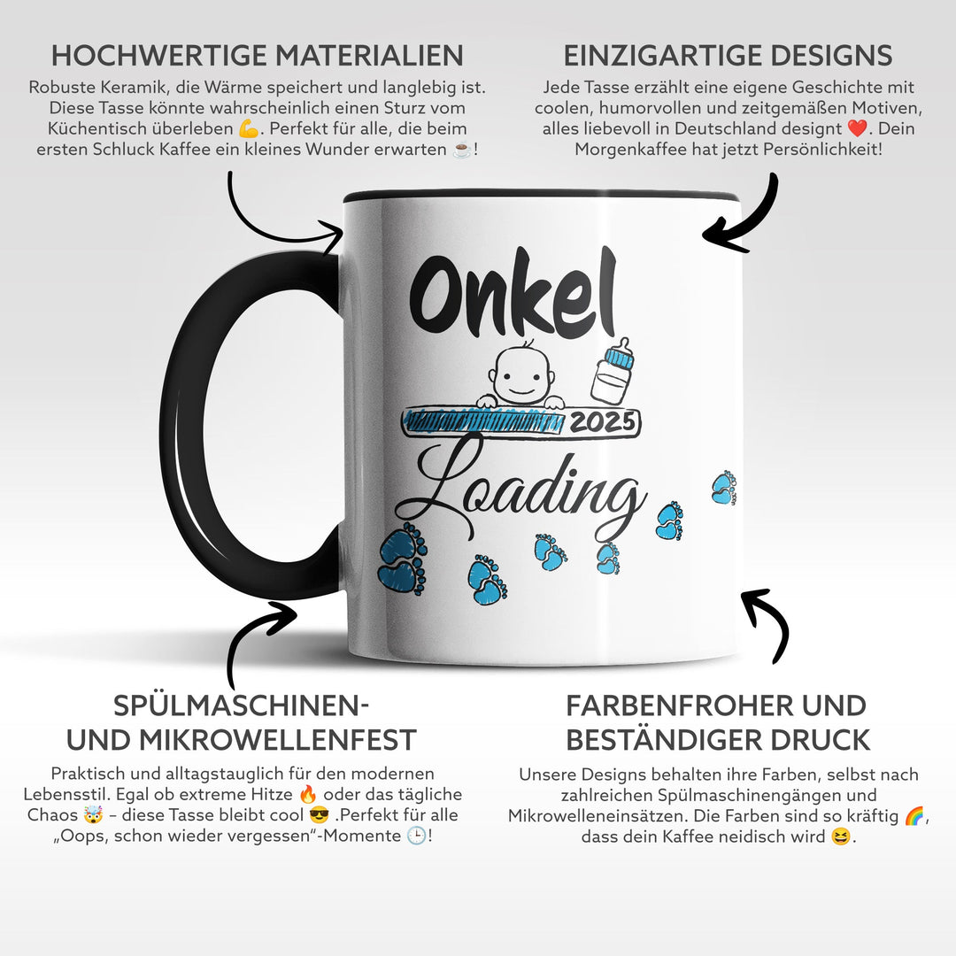 Lustige Tasse "Onkel Loading" – Charmantes Geschenk für werdende Onkel