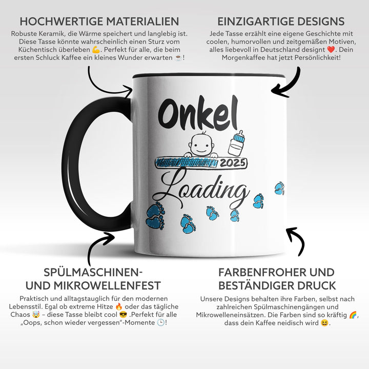 Lustige Tasse "Onkel Loading" – Charmantes Geschenk für werdende Onkel