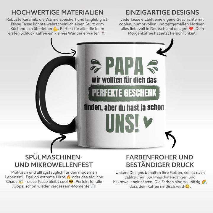 Lustige Tasse "Papa, das perfekte Geschenk" – Charmantes Geschenk für Väter