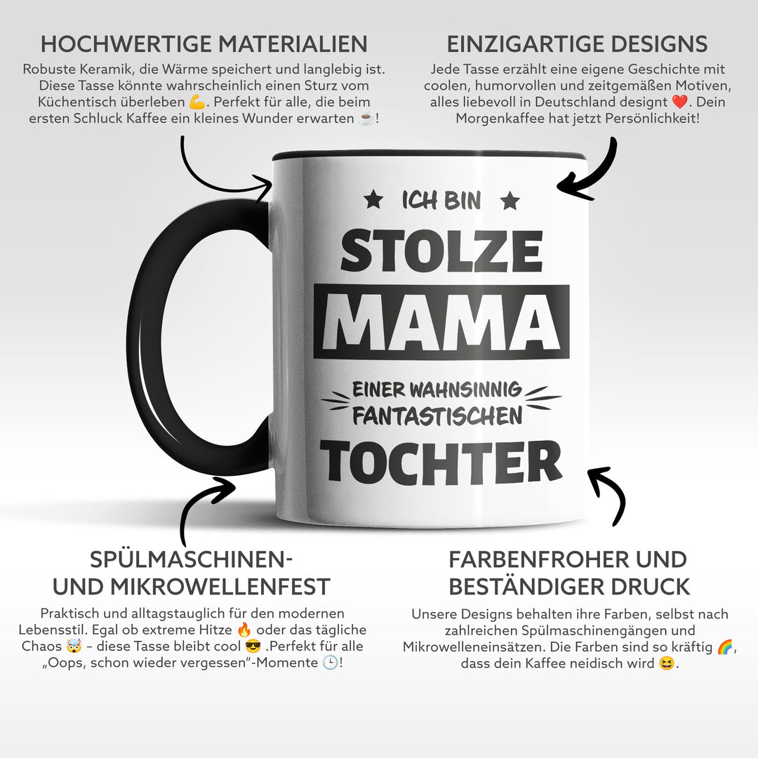 Tasse "Stolze Mama, fantastische Tochter" – Liebevolles Geschenk für Mütter