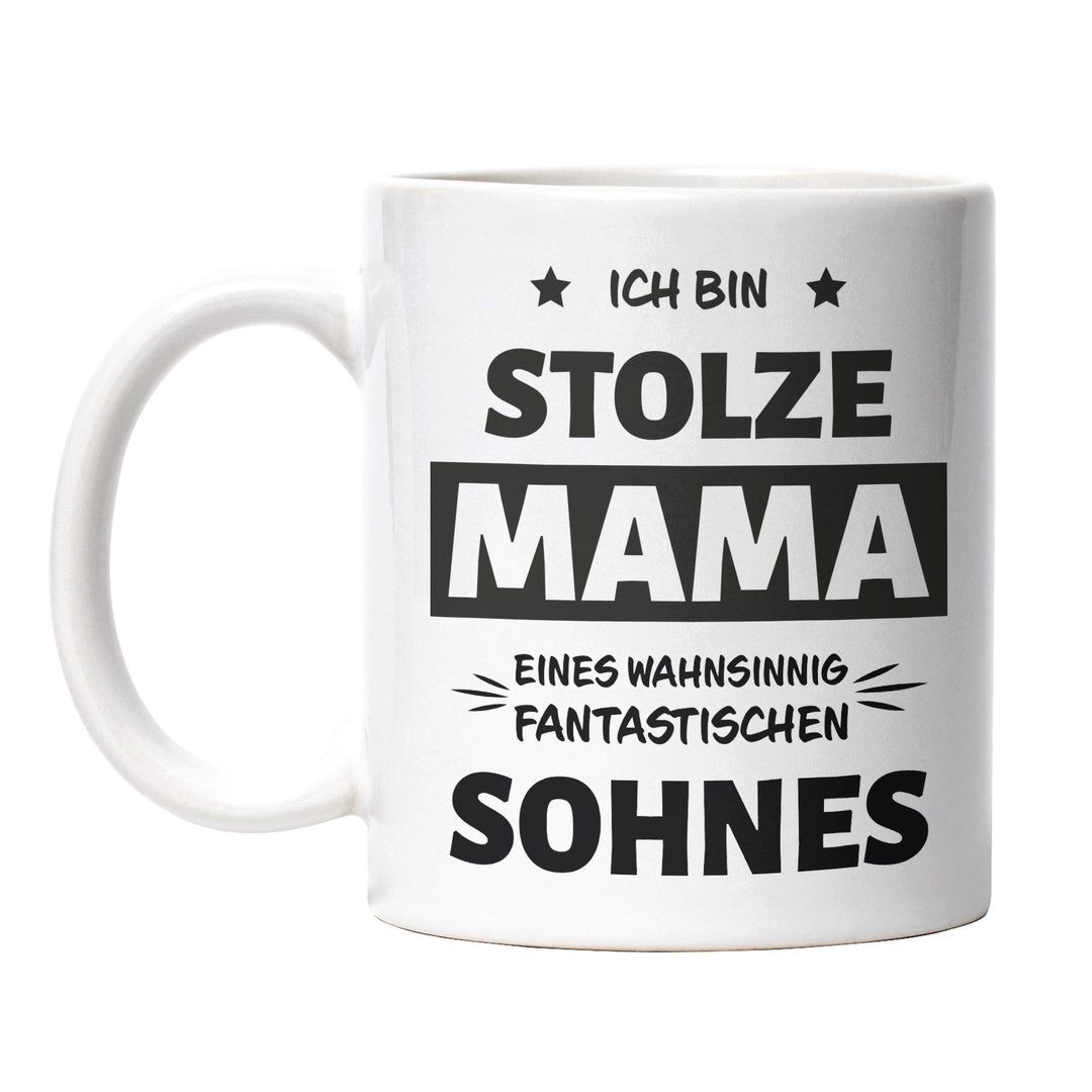 Tasse "Stolze Mama, fantastischer Sohn" – Liebevolles Geschenk für Mütter