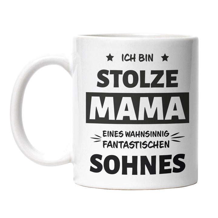 Tasse "Stolze Mama, fantastischer Sohn" – Liebevolles Geschenk für Mütter