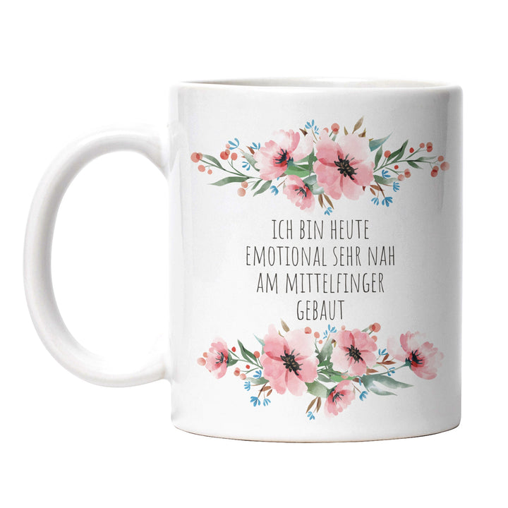 Tasse "Nah am Mittelfinger gebaut" – Perfektes Geschenk für ungeduldige Kaffeejunkies