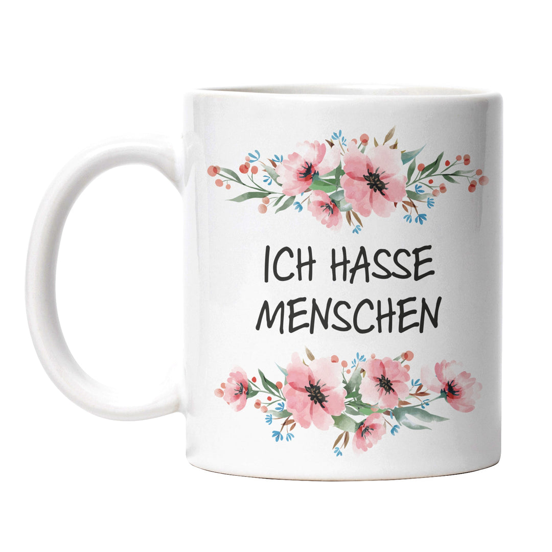 Tasse "Ich hasse Menschen" – Perfektes Geschenk für introvertierte Kaffeejunkies
