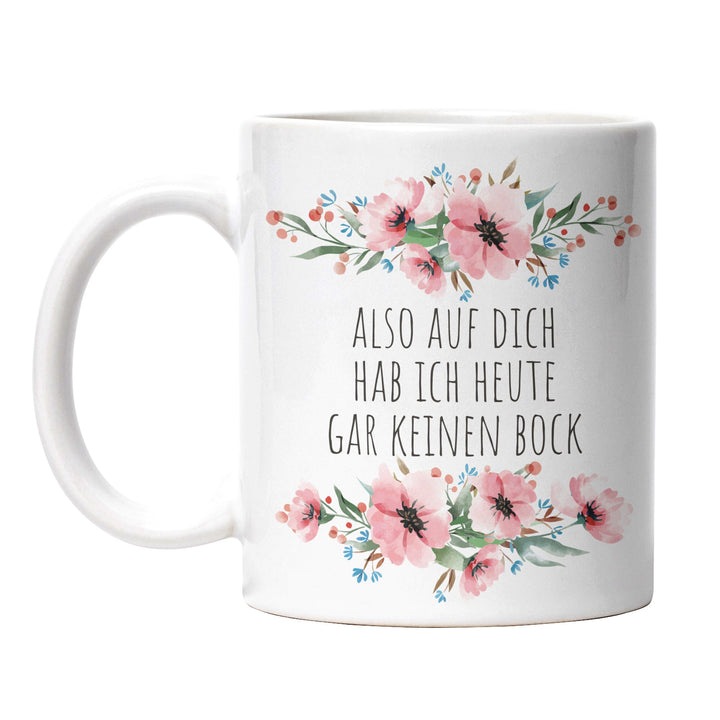 Tasse "Auf dich garkeinen Bock" – Lustige Sarkasmus-Tasse für Büro & Alltag