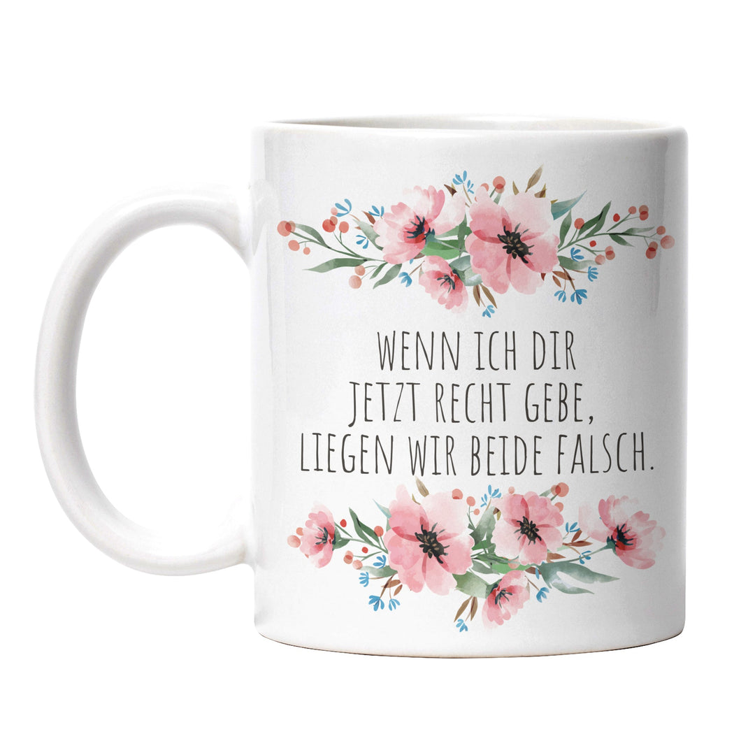Tasse "Liegen wir beide falsch" – Lustige Sarkasmus-Tasse für Diskussionsexperten