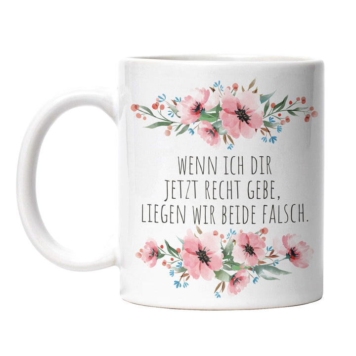 Tasse "Liegen wir beide falsch" – Lustige Sarkasmus-Tasse für Diskussionsexperten