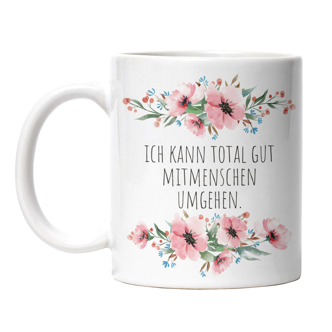 Tasse "Mitmenschen umgehen" – Lustige Sarkasmus-Tasse für Büro & Alltag