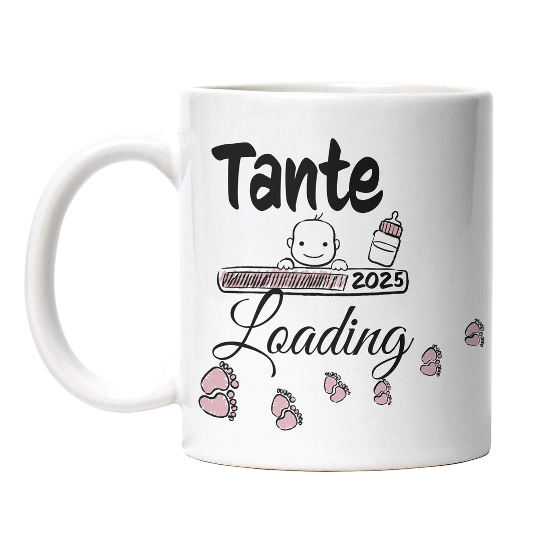 Lustige Tasse "Tante Loading" – Charmantes Geschenk für werdende Tanten
