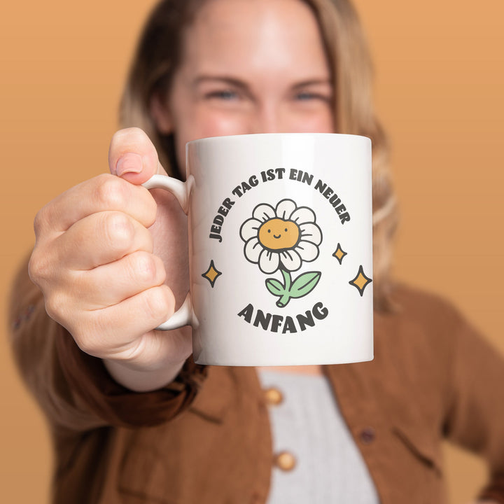 Tasse "Jeder Tag, neuer Anfang" – Motivations-Tasse für einen positiven Start