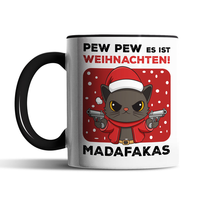 Pew Pew es ist Weihnachten Madafakas Tasse – Lustige Weihnachts-Tasse mit Spruch | PEPAM Geschenke