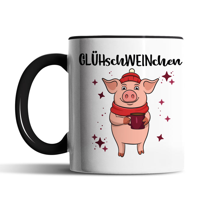 Glühschweinchen Tasse – Lustige Weihnachts-Tasse mit Schwein-Motiv & Spruch | PEPAM Geschenke