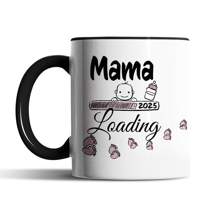 Lustige Tasse "Mama Loading 2025" – Geschenkidee für werdende Mütter