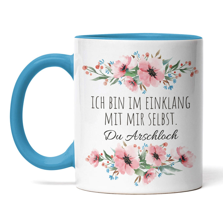 Tasse "Einklang mit dir, du Arschloch" – Lustige Sarkasmus-Tasse für Büro & Alltag