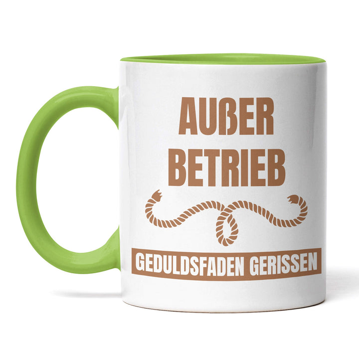 Lustige Tasse "Geduldsfaden gerissen" – Perfektes Geschenk für Kollegen & Morgenmuffel