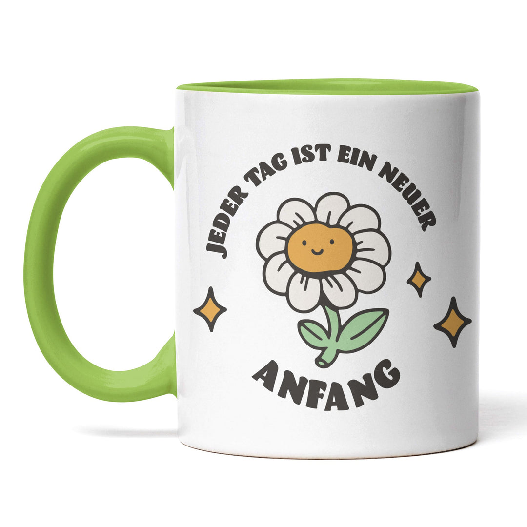 Tasse "Jeder Tag, neuer Anfang" – Motivations-Tasse für einen positiven Start