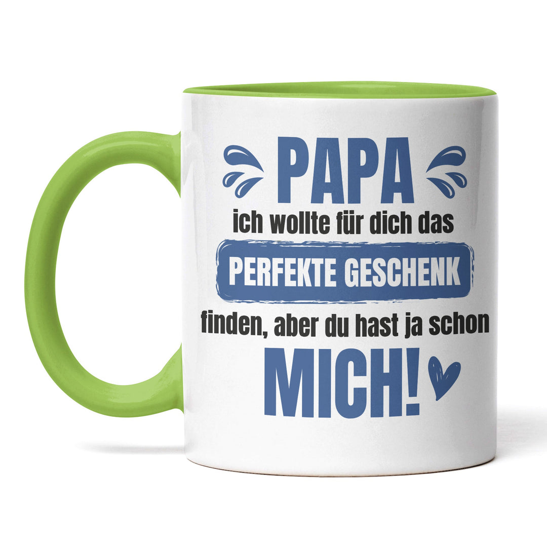 Lustige Tasse "Papa, das perfekte Geschenk ICH" – Charmantes Geschenk für Väter