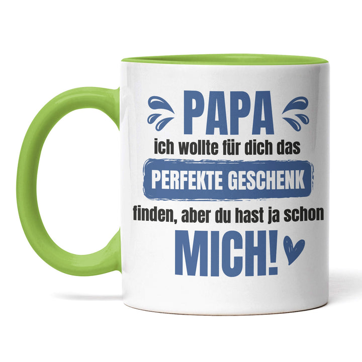 Lustige Tasse "Papa, das perfekte Geschenk ICH" – Charmantes Geschenk für Väter