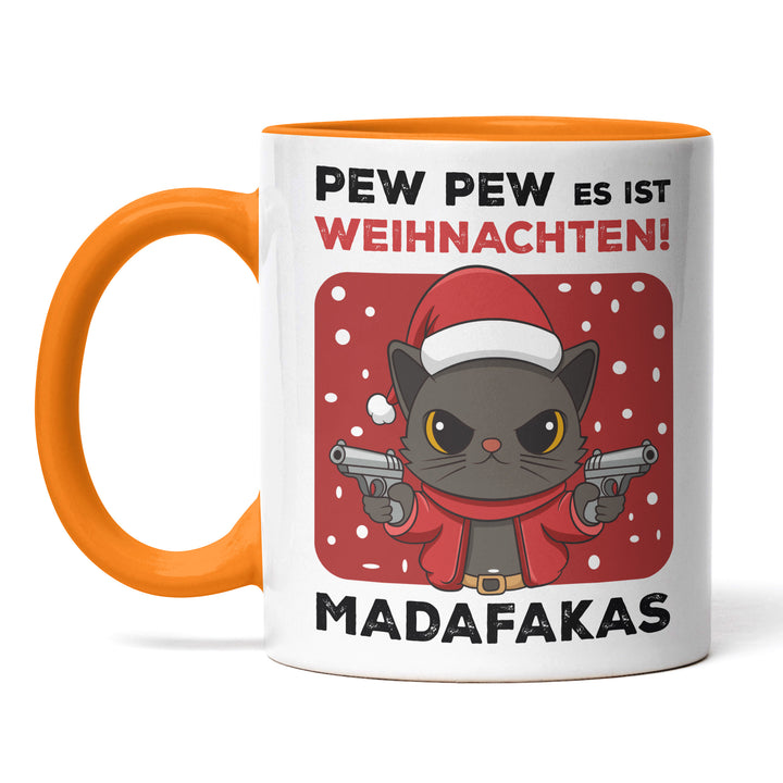 Pew Pew es ist Weihnachten Madafakas Tasse – Lustige Weihnachts-Tasse mit Spruch | PEPAM Geschenke