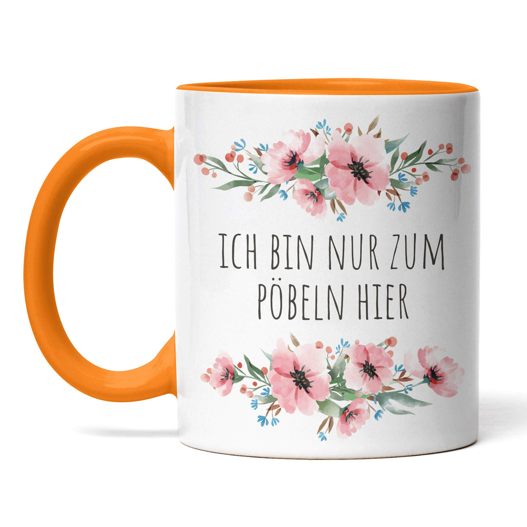 Tasse "Nur zum Pöbeln hier" – Perfektes Geschenk für Kaffeeliebhaber mit Humor