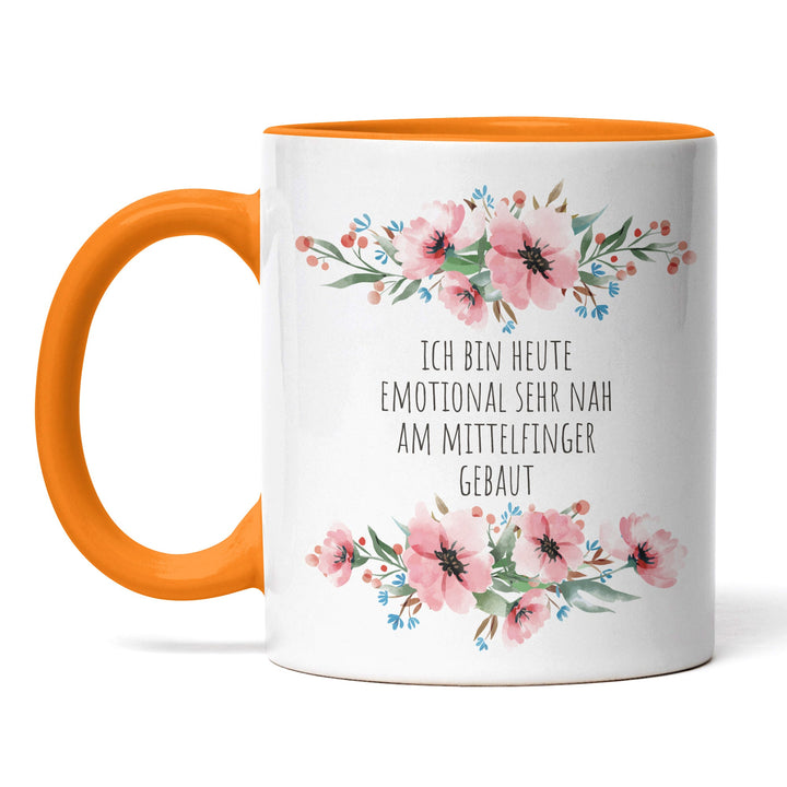 Tasse "Nah am Mittelfinger gebaut" – Perfektes Geschenk für ungeduldige Kaffeejunkies