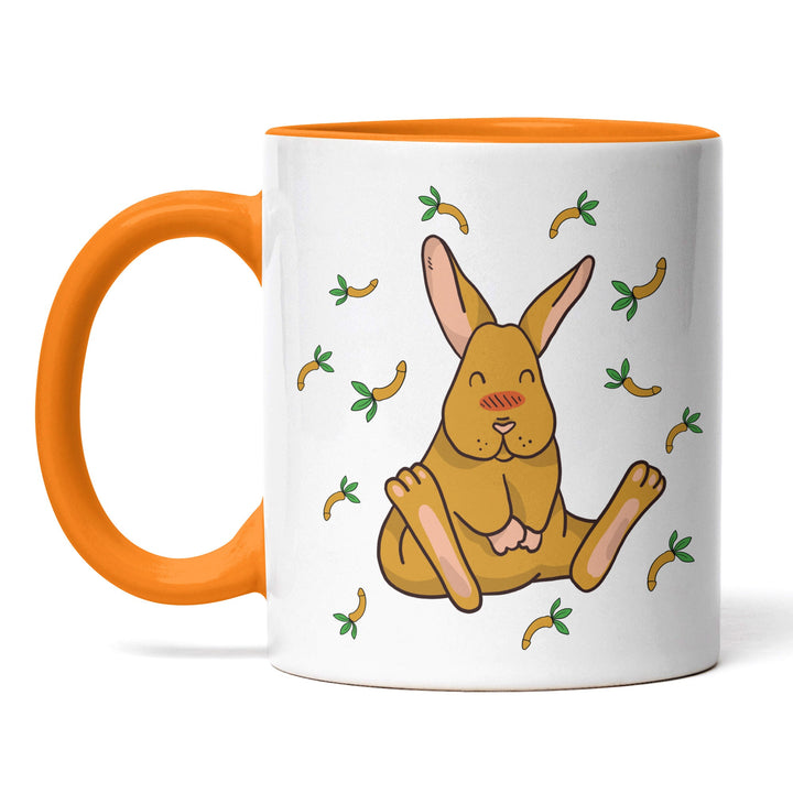 Lustige Tasse "Hase mit Penis-Möhren" – Freches Geschenk für Humorvolle