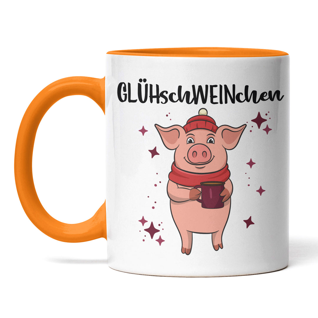 Glühschweinchen Tasse – Lustige Weihnachts-Tasse mit Schwein-Motiv & Spruch | PEPAM Geschenke