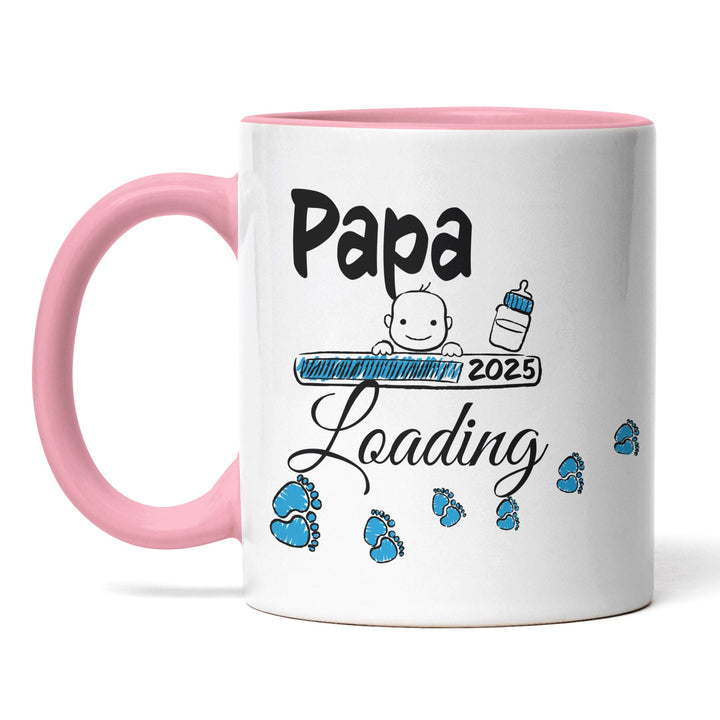 Lustige Tasse "Papa Loading 2025" – Humorvolles Geschenk für werdende Väter