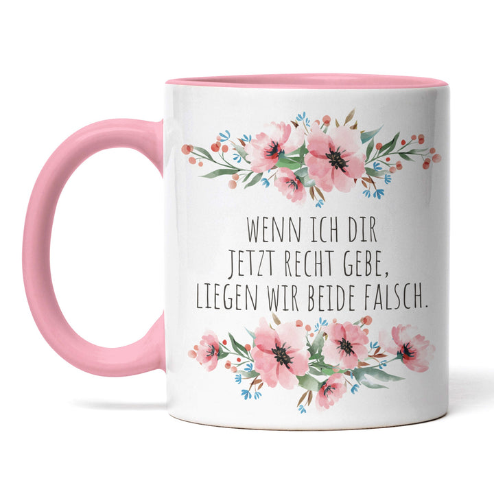 Tasse "Liegen wir beide falsch" – Lustige Sarkasmus-Tasse für Diskussionsexperten