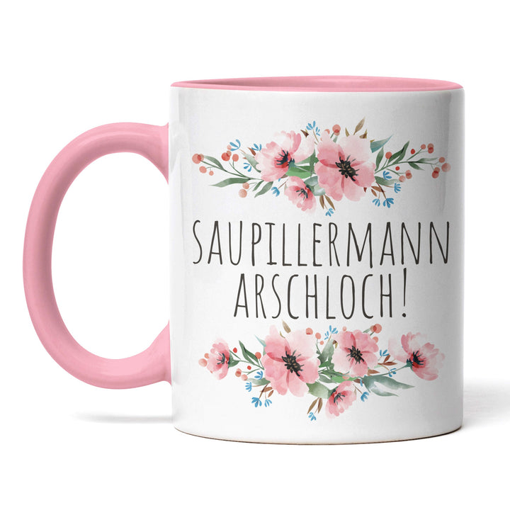 Tasse "Saupillermann Arschloch" – Freche Statement-Tasse für Humorvolle