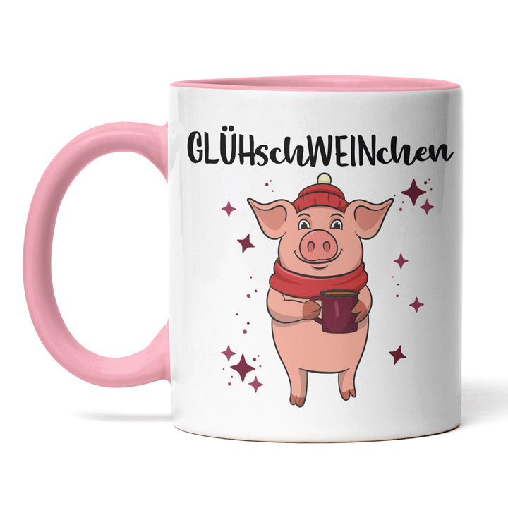 Glühschweinchen Tasse – Lustige Weihnachts-Tasse mit Schwein-Motiv & Spruch | PEPAM Geschenke