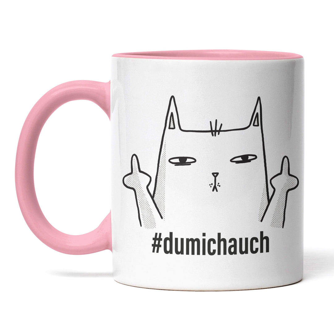 Lustige Tasse "Dumichauch" – Freches Geschenk mit Katzenmotiv