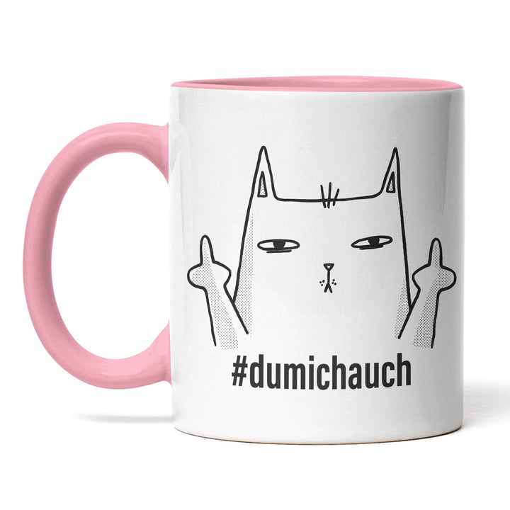 Lustige Tasse "Dumichauch" – Freches Geschenk mit Katzenmotiv