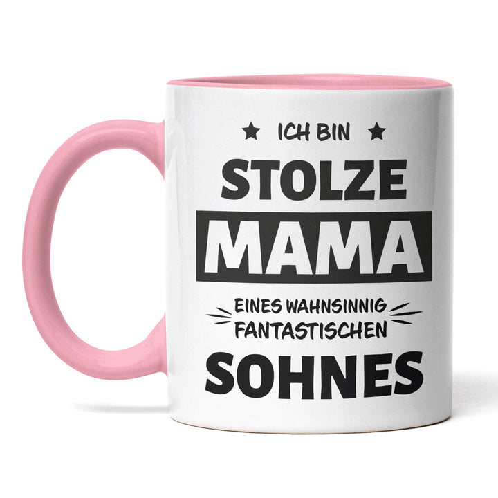 Tasse "Stolze Mama, fantastischer Sohn" – Liebevolles Geschenk für Mütter