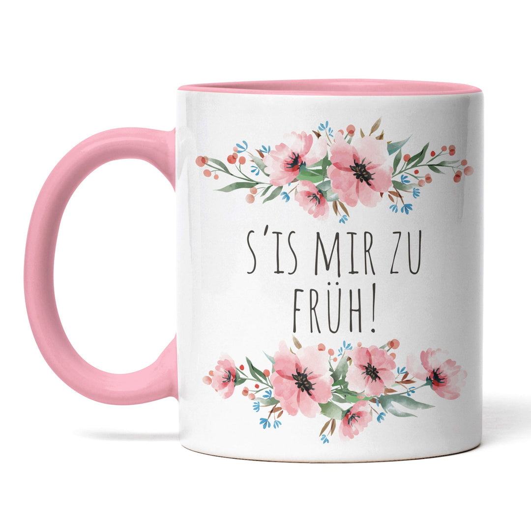 Tasse "S is mir zu früh" – Lustige Morgenmuffel-Tasse für Büro & Alltag