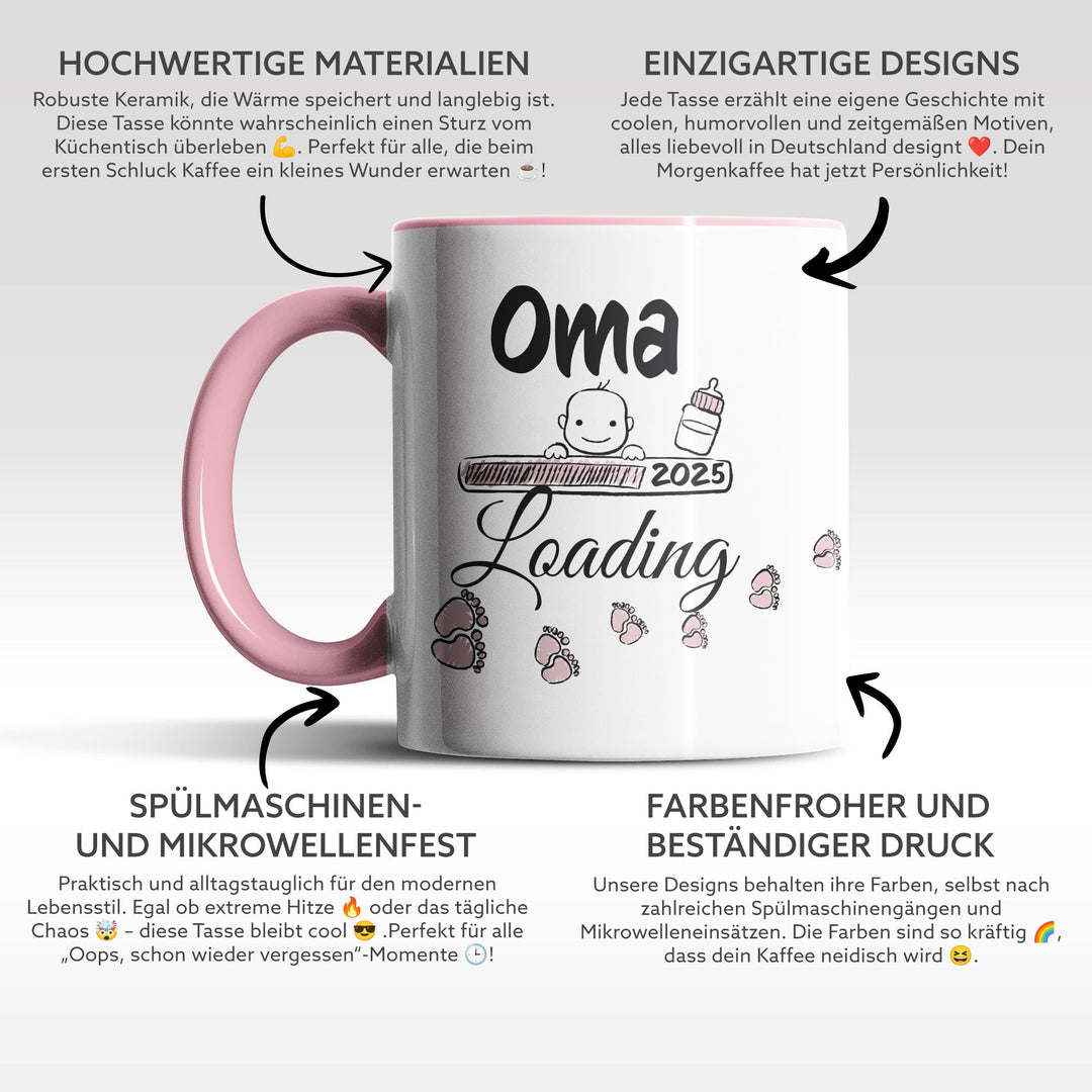 Lustige Tasse "Oma Loading" – Charmantes Geschenk für zukünftige Großmütter