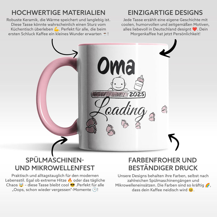Lustige Tasse "Oma Loading" – Charmantes Geschenk für zukünftige Großmütter