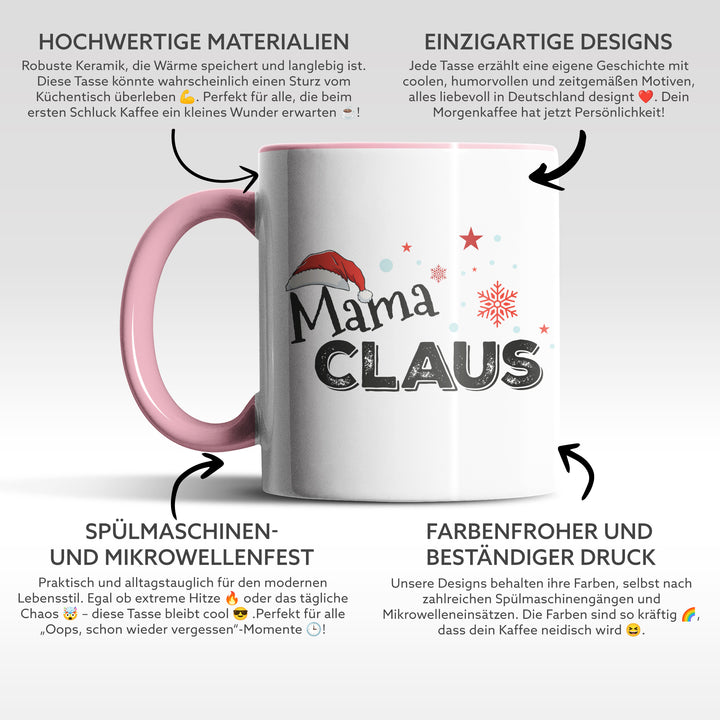 Mama Claus mit Mütze Tasse – Lustige Weihnachts-Tasse für Mamas & Familien | PEPAM Geschenke
